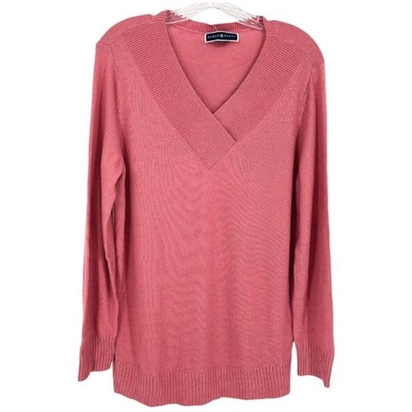 KAREN Scott Crossover V-Neck Sweater - Picture 1 of 9